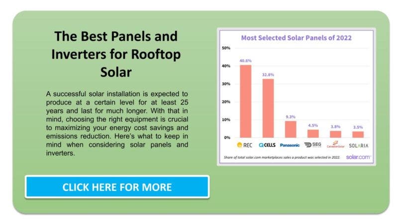 The best solar panels & inverters for rooftop solar