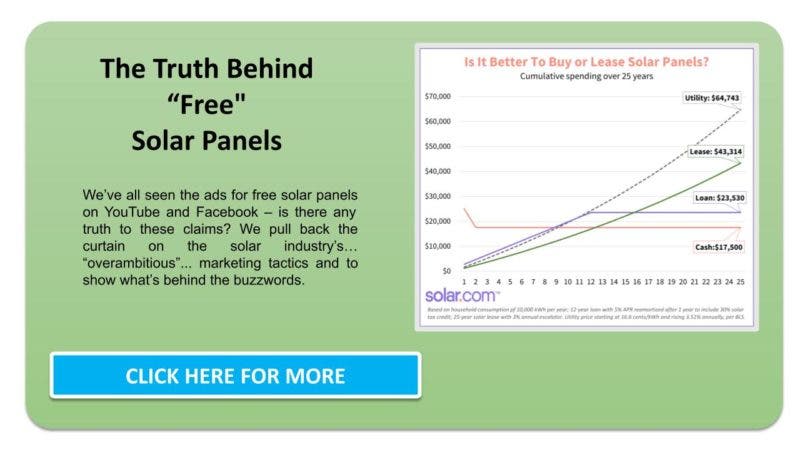 The truth behind those free solar panels ads