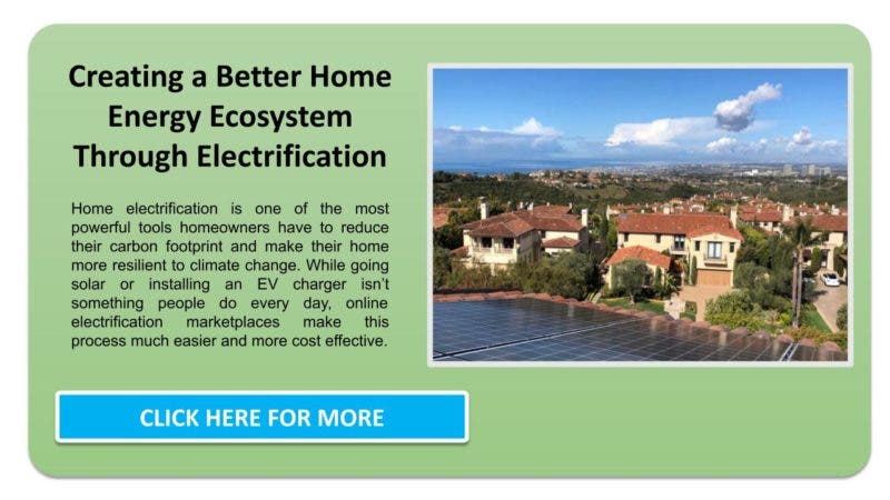Home electrification for a better home energy ecosystem